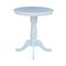 International Concepts Round 30 in Round Top Pedestal Table, 34.9 inH, White, 30 W, 30 L, 35.1 in H, Wood, White K08-30RT-6B - alternate 6